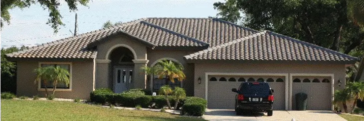 Ranch style Home with Tile Roof